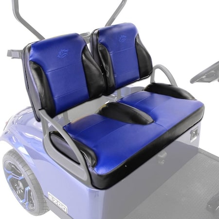 Replacement For Ezgo / Cushman / Textron Suite Seats Custom Seats - Black Blue - E-z-go TXT 1997